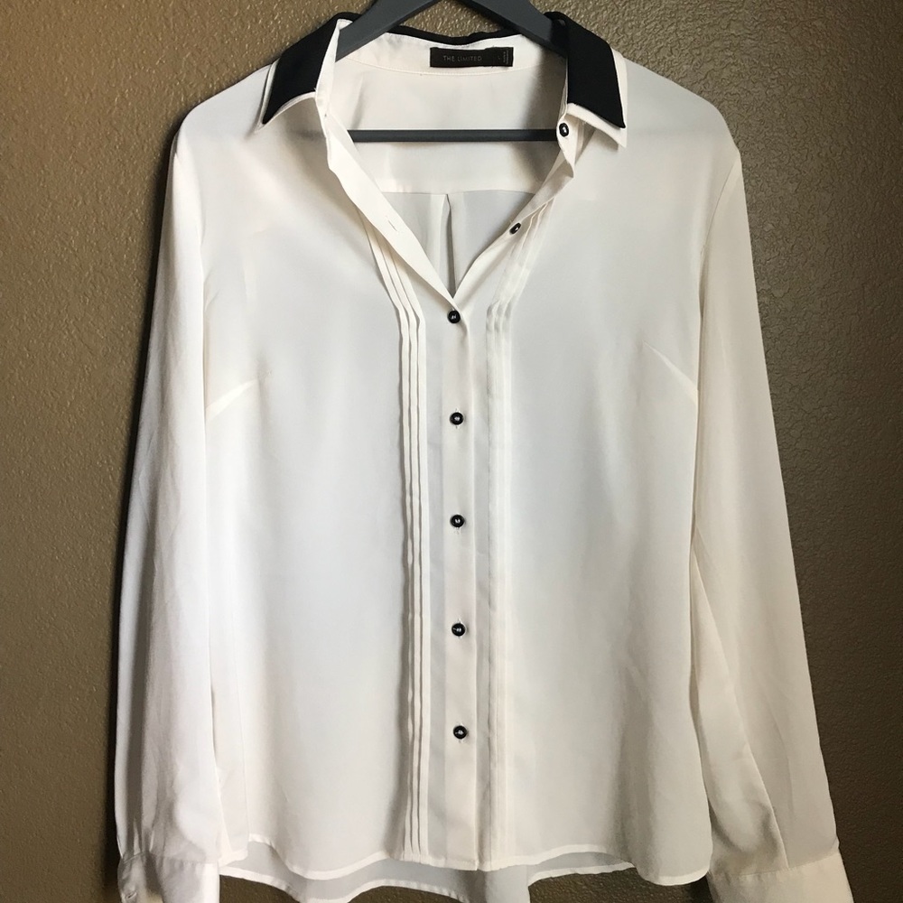 The Limited tuxedo style blouse